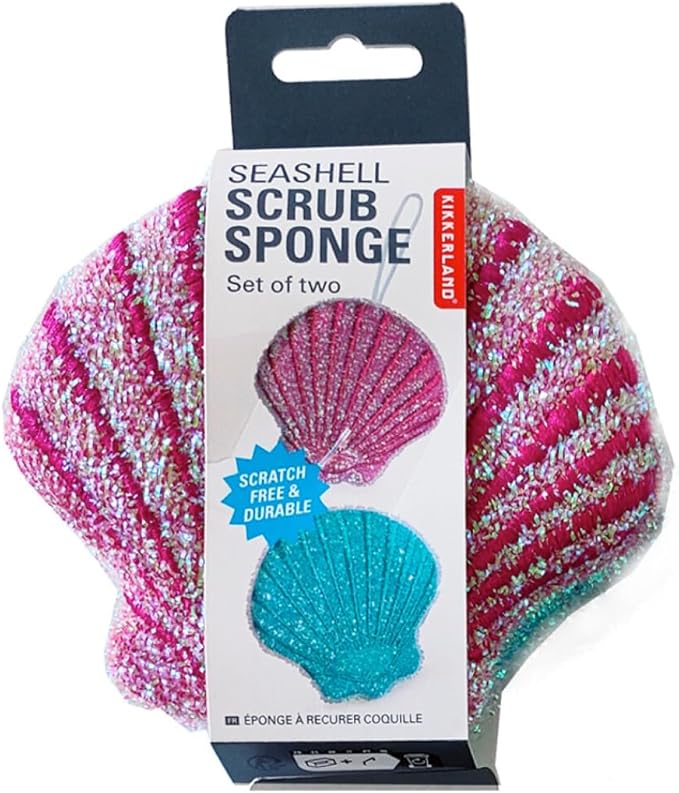 Kikkerland 2-Pack Yellow Scrub Sponges