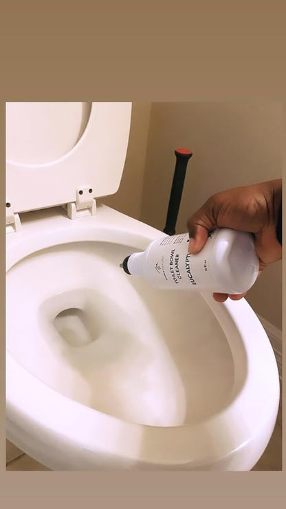 Toilet Bowl Cleaner, Plant-Based, Non-Toxic, Odor Eliminator, Handmade in USA (Unscented, 16 oz)