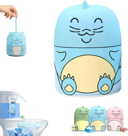Toilet Cleaner & Toilet Deodorizer Wonder, Toilets Bowl Cleaner Bottle, with Cute Dinosaur Design, 2 in 1 Efficient Cleaning and Deodorization, Long-Lasting Fragrance, for Bathroom, House (Blue)