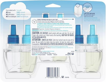 Febreze Plug with Fade Defy Technology Air Freshener - New Limited Edition - (3) of 0.87 fl oz Refills (Ocean)