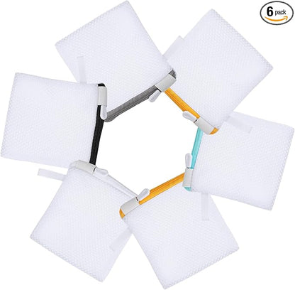 6pcs Laundry Bag Mesh Wash Bag Mini Washing Machine Underwear Washing Bag Zipper Wash Bags Protecting Wash Bag Foldable Laundry Pouch for Home Travel Laundry Room Bag Bra