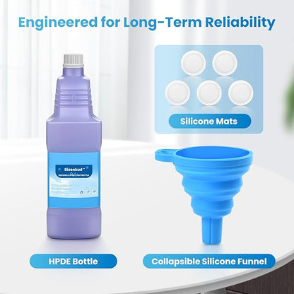 Bisenkud Refillable Bottle for Swiffer® Wet Jet™ Mop - 1250ml /42.3 FL OZ - Leak-Proof HDPE Solution Bottle, Empty，Not for Power mop