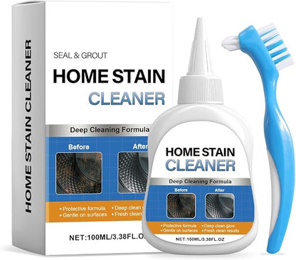 Home Stain Cleaner Gel, Washing Machine Cleaner, Deep Cleaning All-Purpose Gel with Brush for Washing Machine, Refrigerator Strips, Household Shower, Kitchen Sinks, Walls, Tiles, Bathrooms 3.38 fl.oz