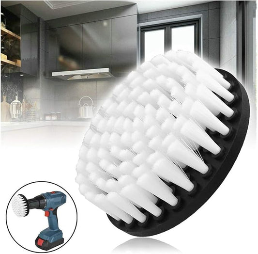 Wixine 1Pcs 5" White Drill Brush Attachment for Cleaning Carpet Leather and Upholstery Kit