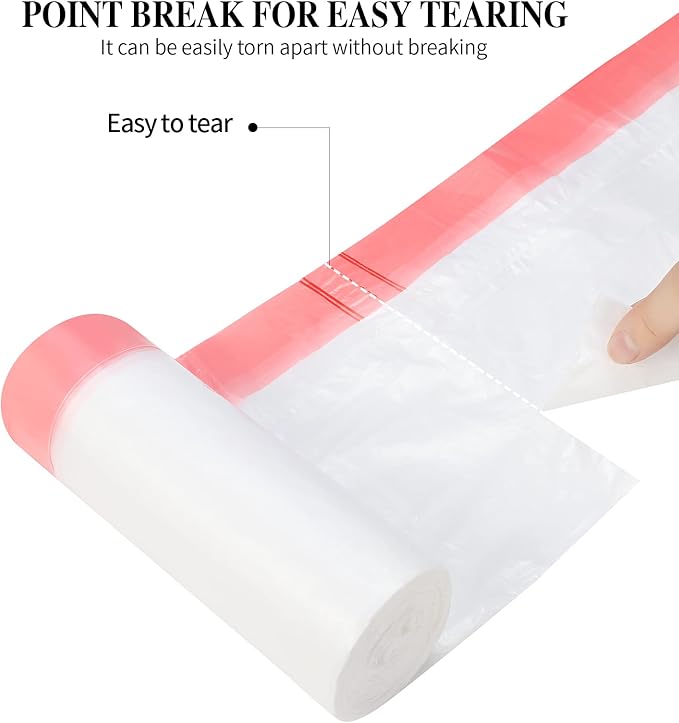 3Rolls Drawstring Small Trash Bags,4 Gallon Thicken Drawstring Small Garbage Bags for Kitchen,Bathroom,Bedroom,Home,Office Trash Cans，60 Counts (White)