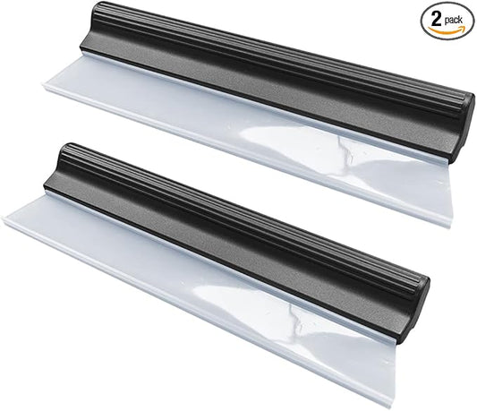 2PCS Automotive Squeegee, 10 Inch T-Bar Water Blade Squeegee for Drying, Flexible Silicone Car Water Wiper, Car Water Squeegee Fits Windshield, Glass, Mirror, Bathroom, Window (10inch)