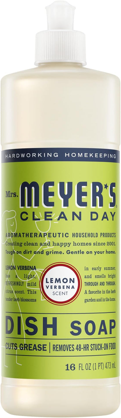 MRS. MEYER'S CLEAN DAY Liquid Dish Soap, Lemon Verbena, 16 fl. Oz