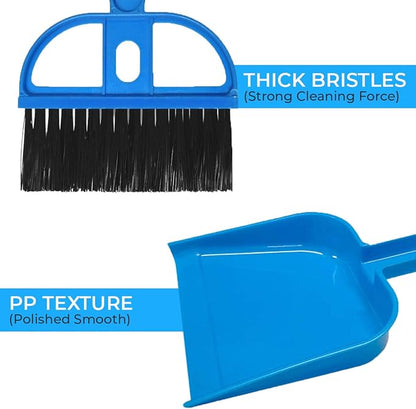 Mini Broom and Dustpan Set - Compact Cleaning Kit for Home, Car, Camping, Small Spaces, Pet Cleanup, and Travel - Durable Small Broom and Dustpan Set Mini - Rose Pink Broom