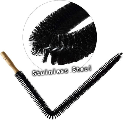 Dryer Vent Cleaner Kit Brush-2 Pack Clothes Lint Trap 30 Inch Long Flexible Pipe Refrigerator Coil Brush