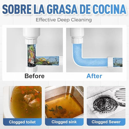 Pipeline Dredging Agent, 2025 New Powerful Powerful Pipe Dredging Agent for Bathroom Kitchen Sink And Drain Cleaner (1PC)