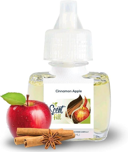 Scent Fill Cinnamon Apple Plug in Air Freshener, Scented Oil Refills, 2 Refills + Diffuser