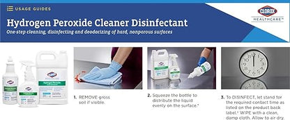 Clorox Healthcare Hydrogen Peroxide Cleaner Disinfectant, Bleach Free, 32 Fluid Ounces (Package May Vary)