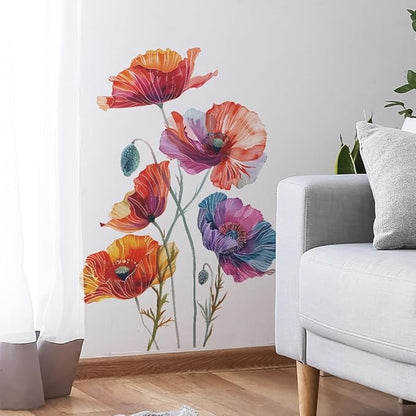 3D Wall Stickers DIY Flower Wall Decal Removable Waterproof Wall Art Decor for Bedroom Living Room Offices Home Decoration
