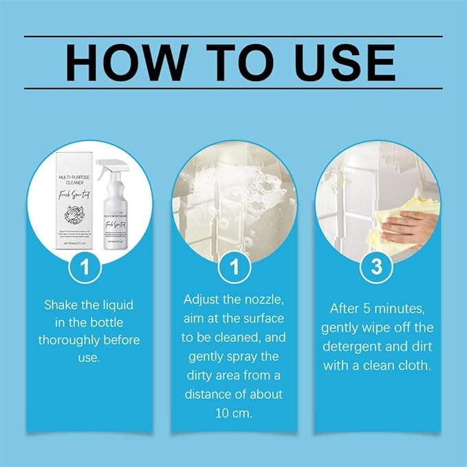 Multi Purpose Cleaner, Brazilian Waves Multi Purpose Cleaner, Multipurpose Bathroom Foam Cleaning spray, Luxurious Scent, Quick Results, Saving Time and Effort (1)