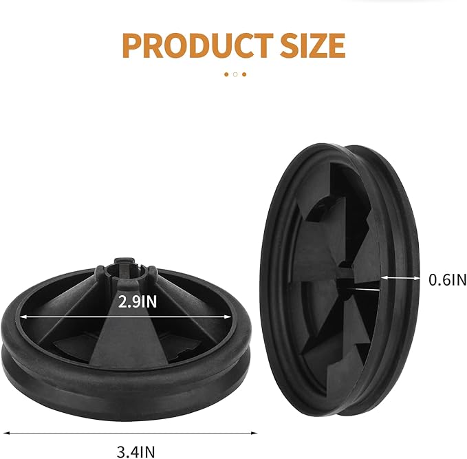 Garbage Disposal Splash Guard, 2 Pack Upgraded EPDM Rubber Drain Insert for InSinkErator Evolution Series 3 3/8" QCB-AM Sink Baffle Drain Cover Removable Quiet Collar EPDM Strainer Insert Parts