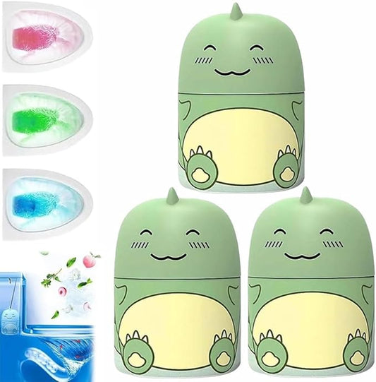Dinosaur Toilet Bowl Cleaner Bottle, 2026 Upgraded Cute Dinosaur-Shaped Magic Automatic Toilet Tank Cleaner Bottle, Long-Lasting Bathroom Tank Crazy Cleaning Deodorizer Wonder(3pcs-Jasmine)
