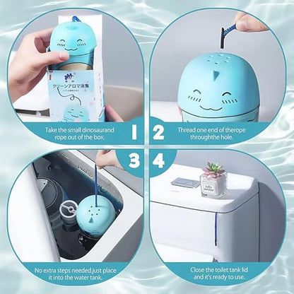 Dinosaur Toilet Bowl Cleaner Bottle, 2026 Upgraded Cute Dinosaur-Shaped Magic Automatic Toilet Tank Cleaner Bottle, Long-Lasting Bathroom Tank Crazy Cleaning Deodorizer Wonder(Jasmine)