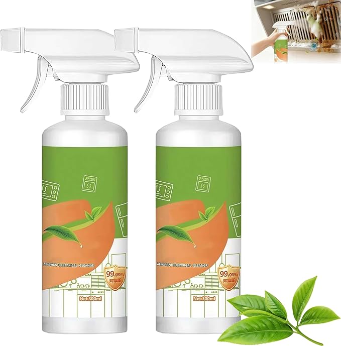 Electrolyzed Ion Kitchen Cleaner Spray, Multi-Purpose Powerful Household and Kitchen Cleaning Spray, Clean Up Kitchen Oil Stains Spray, Natural Enzyme Formula for Hold, Oven, Stove (2)