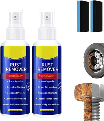 Wangle Rust Remover, 2026 Upgrade Anti-Rust Spray, Multi-Functional Quick-Acting 𝐑ust 𝐑emoval 𝐒pray, Anti-Rust Lubricant Spray & Rust Remover, For Metal, Vehicles (2 pcs)