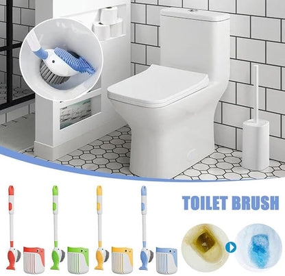 Suction Cup Toilet Brush Set, 2025 Wall-Mounted Toilet Cleaner with Built-in Liquid Dispenser & Quick-Dry Holder, Touch Free, Space-Saving Hygienic Bathroom Organizer for Home,RV,Boat (Yellow)