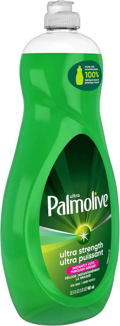 Palmolive Ultra Strength Liquid Dish Soap, Original Green, 32.5 Fluid Ounce (Pack of 2)