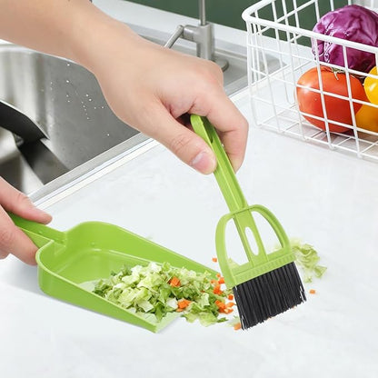DECHOUS Dustpan and Broom Set for Desk: 6 Pack Mini Handheld Cleaning Broom and Dust Pan Combo Set - Small Portable Sweeper for Pet Cage Keyboard Countertop Car