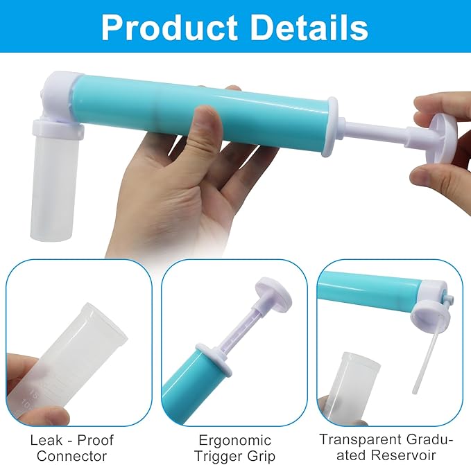 1 Kit Manual Cake Airbrush, Airbrush Pump Coloring Spray Gun 4 Pcs Tube, DIY Baking Tools Cake Decorating for Kitchen/Cakes Cupcakes Cookies and Desserts(Blue)