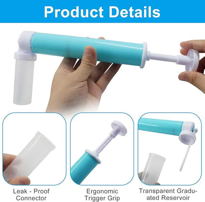 1 Kit Manual Cake Airbrush, Airbrush Pump Coloring Spray Gun 4 Pcs Tube, DIY Baking Tools Cake Decorating for Kitchen/Cakes Cupcakes Cookies and Desserts(Blue)