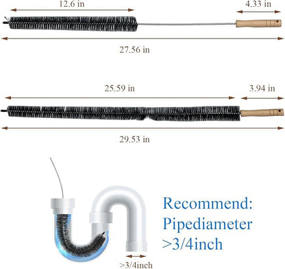 1 Pack Dryer Vent Cleaner Kit - Long Flexible Lint Brush for Dryer Vents, Refrigerator Coils, and Radiators - Household Cleaning Supplies (1, Long Brush)