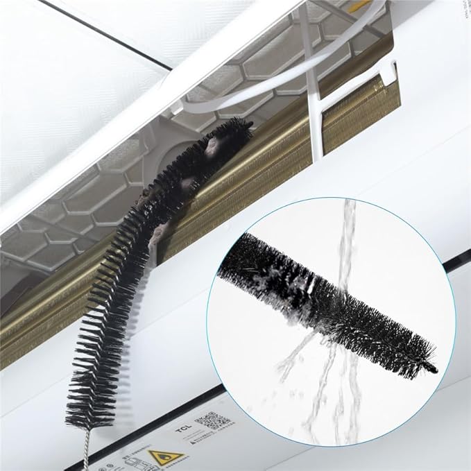 Dryer Vent Cleaner Kit Clothes Dryer Lint Brush Vent Trap Cleaner Home Essentials - 30" Extra Long Flexible Vacuum Clothes Dryer Lint Trap Vent Cleaning Refrigerator Coil Brush (1)