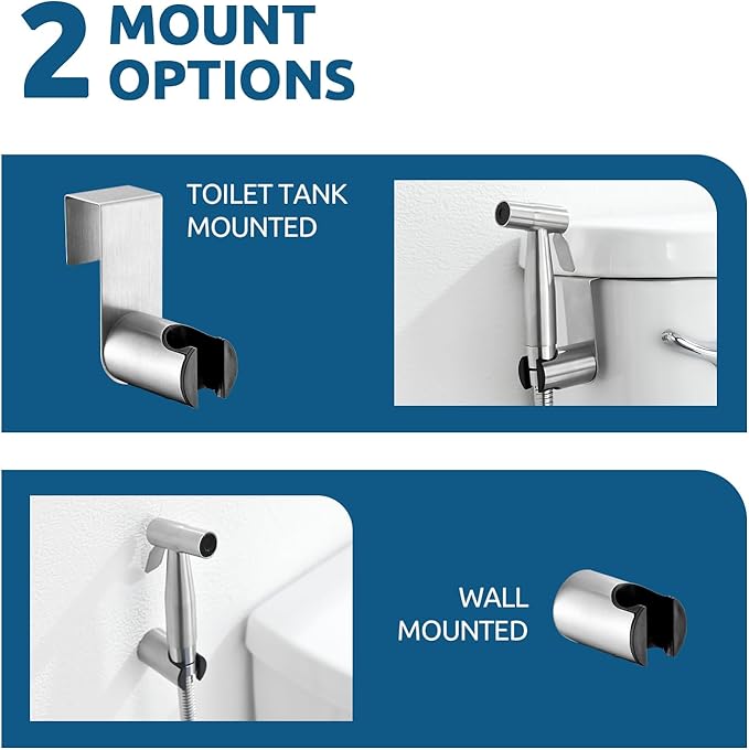 Hot and Cold Handheld Bidet Sprayer for Toilet, Warm Water Bidet with Adjustable Pressure, Hand Held Attachment for Warm Water, Ideal for Feminine Hygiene, Elderly Care, Pet, Cloth, Diaper