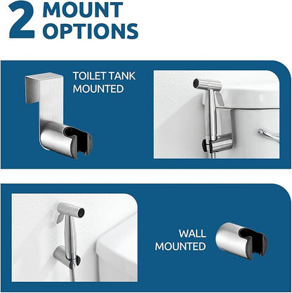 Hot and Cold Handheld Bidet Sprayer for Toilet, Warm Water Bidet with Adjustable Pressure, Hand Held Attachment for Warm Water, Ideal for Feminine Hygiene, Elderly Care, Pet, Cloth, Diaper