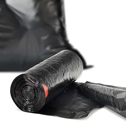 Pre-Separated Drawstring Trash Bags for 15 Gallon Trash Cans, 100 Count, Ultra Strong Black Tall Kitchen Garbage Bags, Tear-Free Large Trash Liners for Lawn & Yard