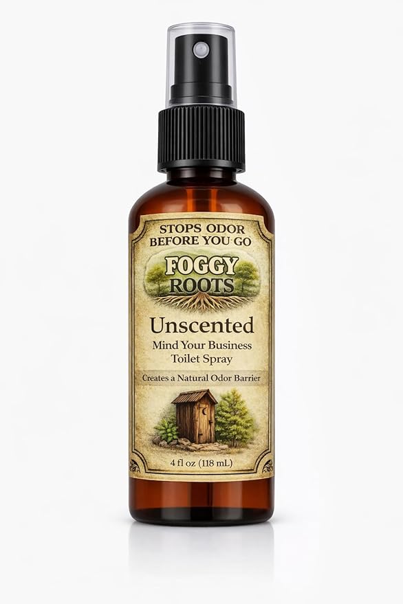 Unscented Pre-Poop Toilet Spray – Stops Odor Before It Starts, Bathroom Odor Eliminator for Toilet, 4 oz (200+ Uses) Travel, Home & Work