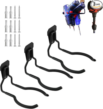 String Trimmer Hanger, Weedeater Rack, Garage Wall Power Tool Hooks, Utility Hooks for Tool Organizers and Storage 3 Pcs