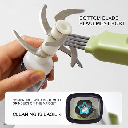 4-in-1 Blade Cleaning Brush with Knife Sharpener, Multi-Functional Dishwashing Brush, U-Shaped Pot Washing Brush, Kitchen Utensil Cleaner, Double-Sided Brush for Dishes(Knive Cleaning Tool)