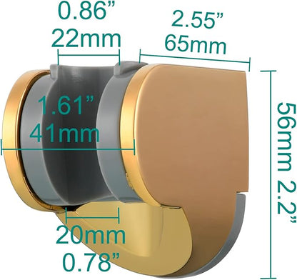 Tecmolog ABS Shower Head Holder Adjustable Wall Mount Bracket for Hand Shower Titanium Gold, ST01J
