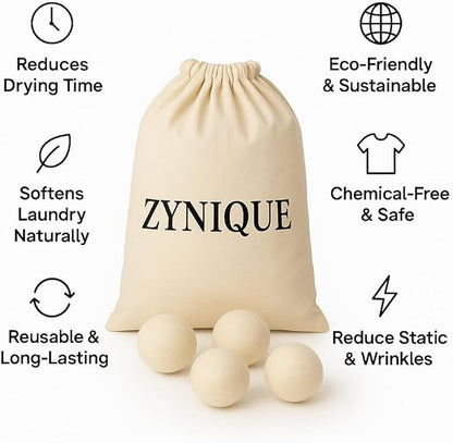 Wool Dryer Balls Pack of Six – Organic Reusable Laundry Softener Wool Dryer Balls