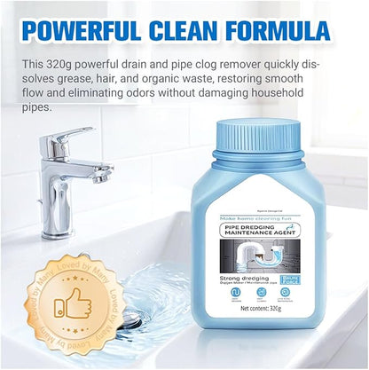 Powerful Drain & Pipe Clog Remover, Pipeline Dredging Agent, Unclog Sink Drain Cleaner for Kitchen Shower Toilet (1PCS)