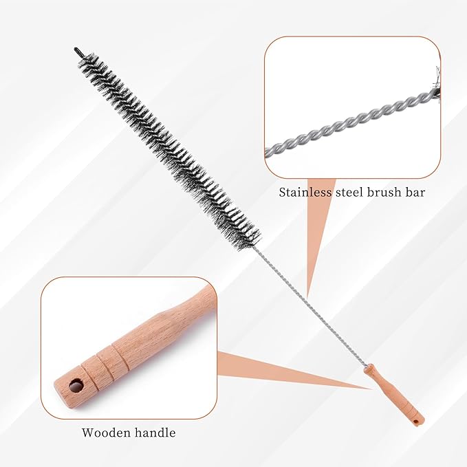 Cleaning Brush for Radiator, Dryer Lint Brush Radiator Duster Brushes Vent Cleaner Long Handled Radiators Brushes Refrigerator Coil Brushs Washing Machine Cleaning Tools for Household (1 Pack)