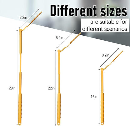 Colingmill 4 Pcs 3 ft Replacement Handles Compatible with Duster Refills, Extendable Long Extended Handle Only, Adjustable Length for Ceiling Fans, Blinds, Shelves, Windows (Yellow)