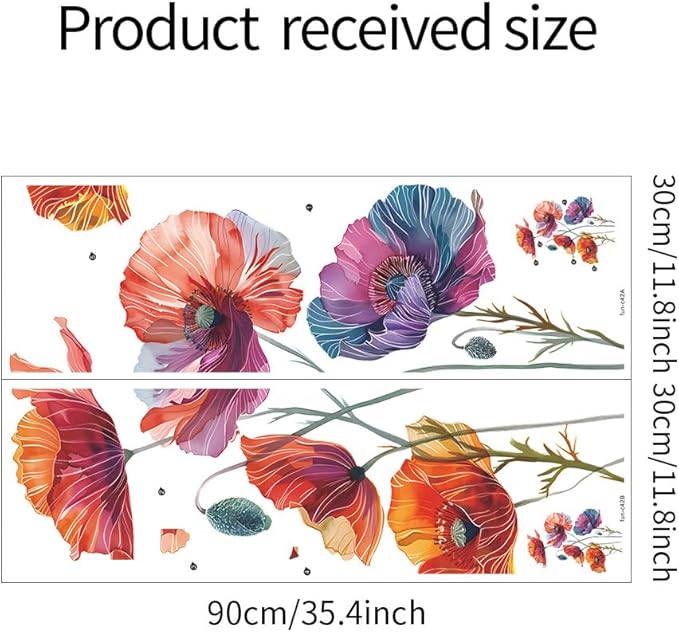 3D Wall Stickers DIY Flower Wall Decal Removable Waterproof Wall Art Decor for Bedroom Living Room Offices Home Decoration