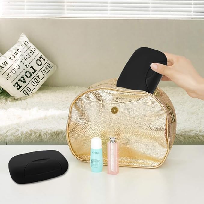 Travel Soap Holder Bar Soap Dish Shower Soap Saver Case Container Box for Bathroom Camping Gym Vonpri (Matt Black 3pack Without Bag)