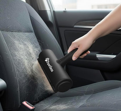 Pet Hair Remover Black - Reuseable Dog & Cat Hair Remover for Furniture, Clothes, Carpet, Car interiors- Eco-Friendly Lint Roller with Self-Cleaning Chamber- No Adhesive, No Refills Needed