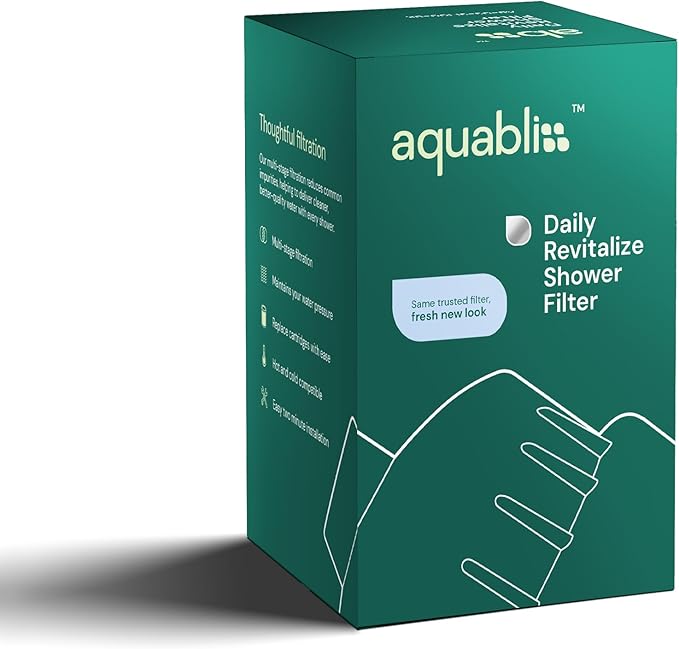 AquaBliss High Output Revitalizing Shower Filter - Reduces Dry Itchy Skin, Dandruff, Eczema, and Dramatically Improves The Condition of Your Skin, Hair and Nails - Brushed Nickel (SF100-BN)