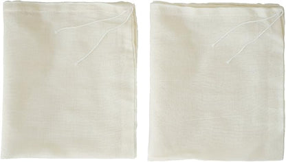 Cheesecloth Bags for Straining,Reusable Cold Brew Coffee Cheese Cloths Strainer,Large Nut Milk Tea Juice Bag,100% Natural Cotton Fine Mesh Filter Bags(Medium,2 Pack)