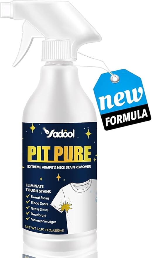 Sweat & Deodorant Armpit Stain Remover for Clothes, Suitable for Multi-Stain, Yellow Oil Spot Tough Stain Build Up Remover - 16 oz