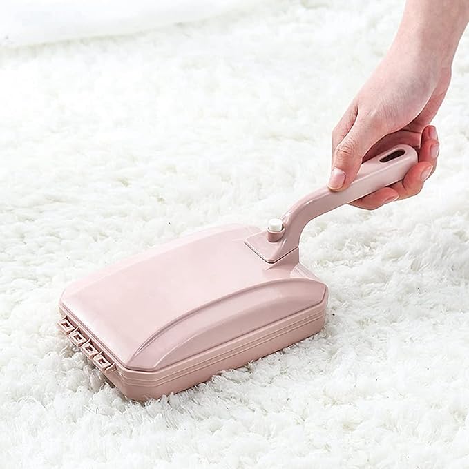 2X Carpet Cleaner Brush Sweeper Dirt Handheld Sofa Bed Pet Hair Debris Dirt Fur Roller Brush Household Cleaning Tool