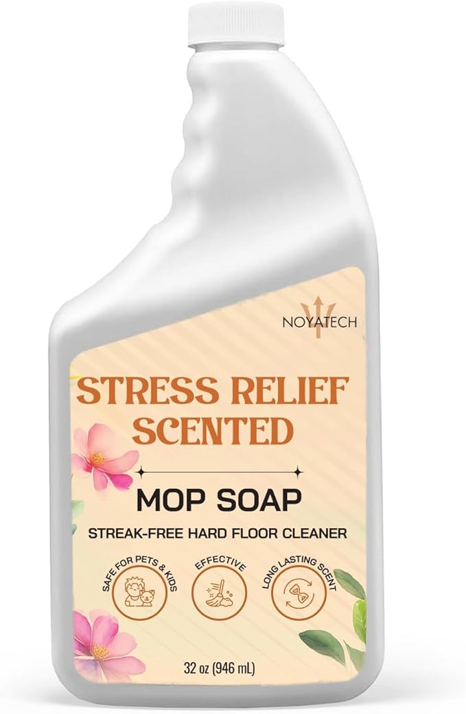 Scented Mop Soap – Stress Relief Aromatherapy Floor Cleaner Concentrate | Non-Toxic, Pet Safe, No Residue | Safe for Hardwood, Tile, Marble, Stone & Grout | All Mop Types | Made in USA