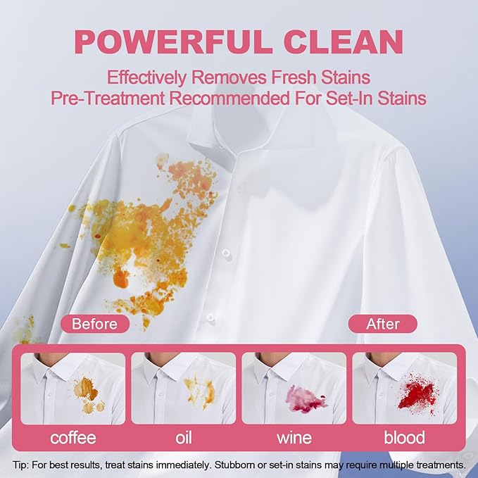 140-Count Laundry Detergent Pods, 5-in-1 Powerful Clean, Stain Remover, Color Protector, Fabric Care, Deep Intensive Clean, HE Compatible